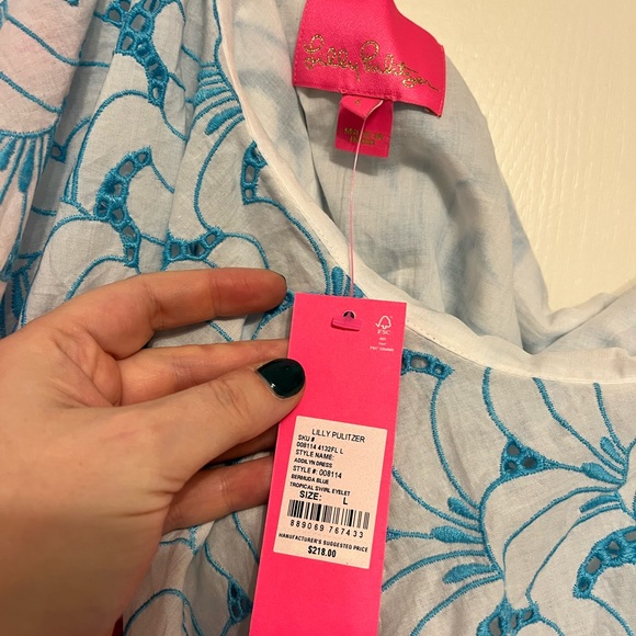 Lilly Pulitzer Dress Size Large Never Worn Addilyn - Picture 3 of 3